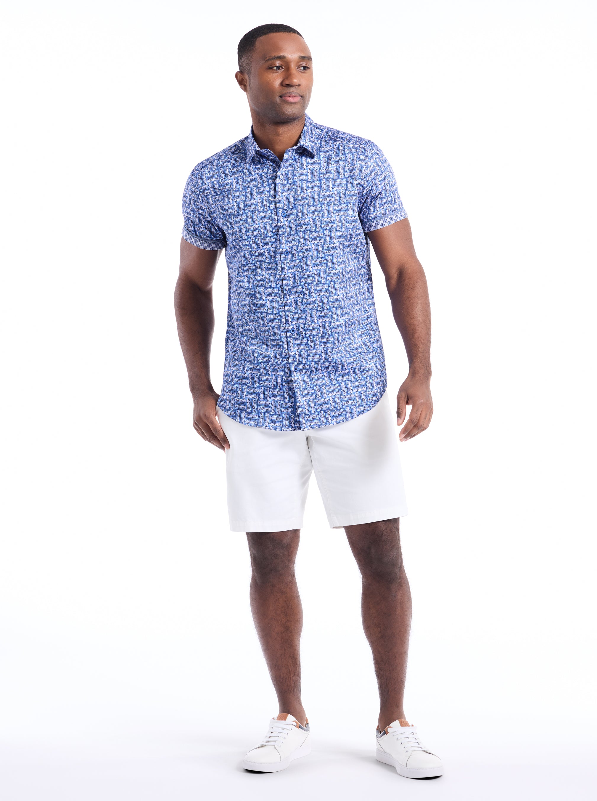 DYER SHORT SLEEVE BUTTON DOWN SHIRT