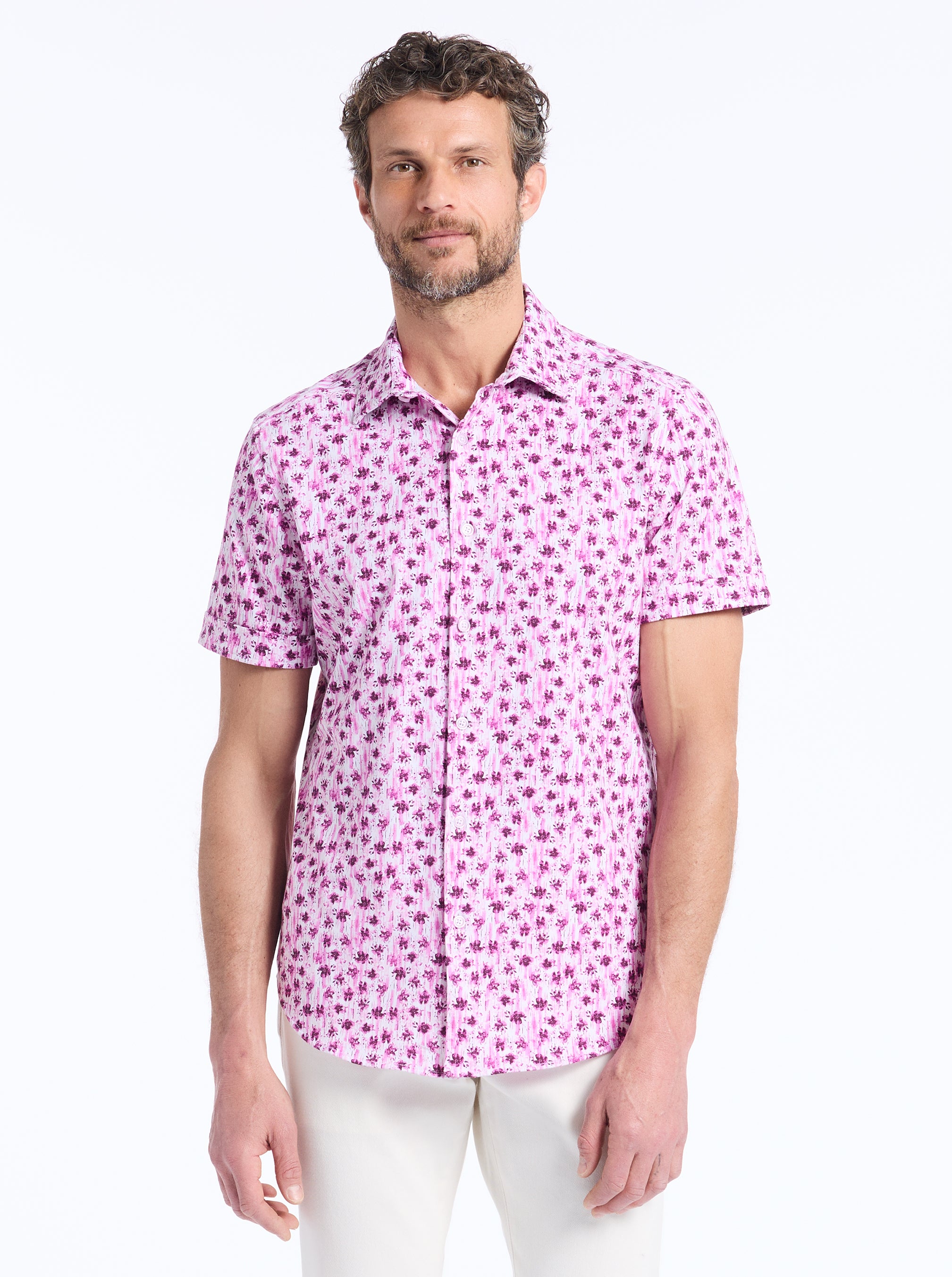 BRAMWELL SHORT SLEEVE BUTTON DOWN SHIRT