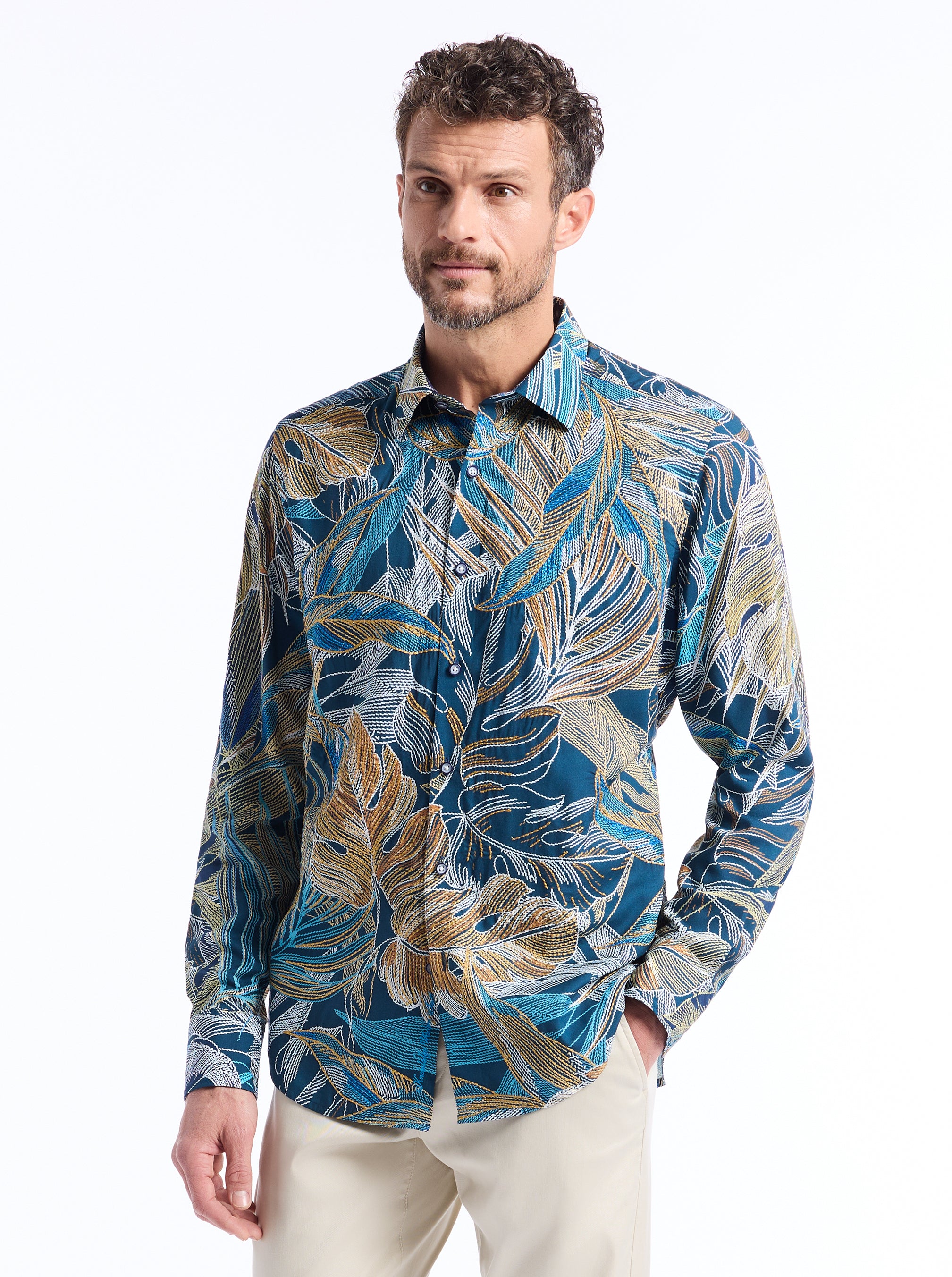 CHORRO LONG SLEEVE BUTTON DOWN SHIRT