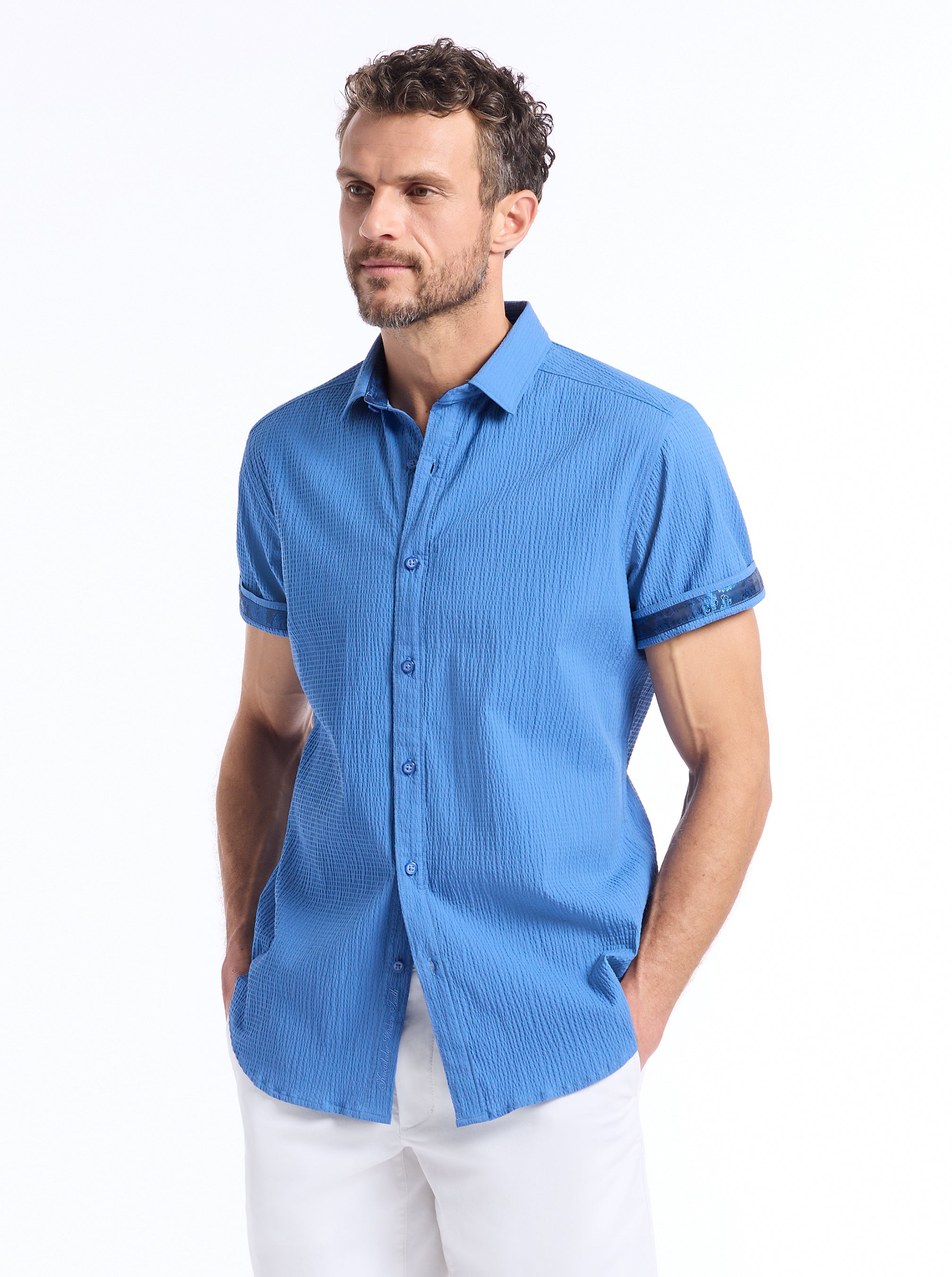 THRESHER SHORT SLEEVE BUTTON DOWN SHIRT
