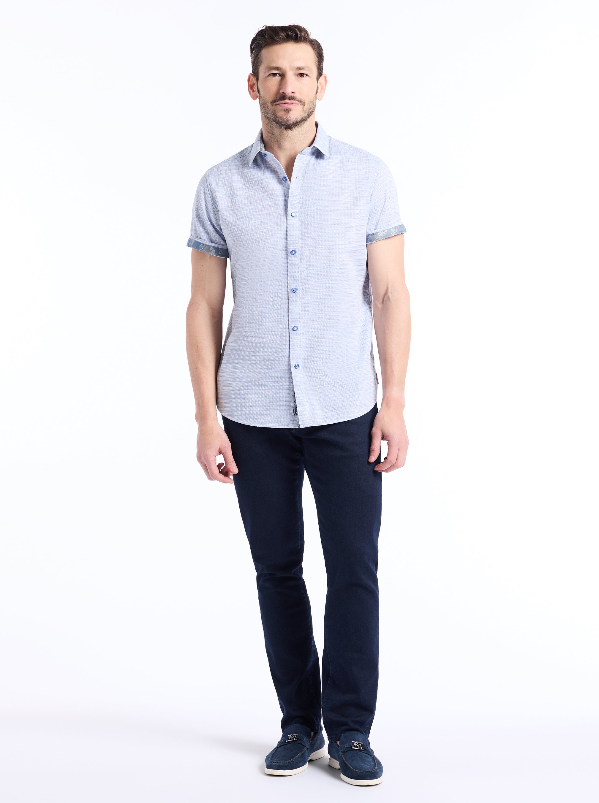 CASTRO SHORT SLEEVE BUTTON DOWN SHIRT