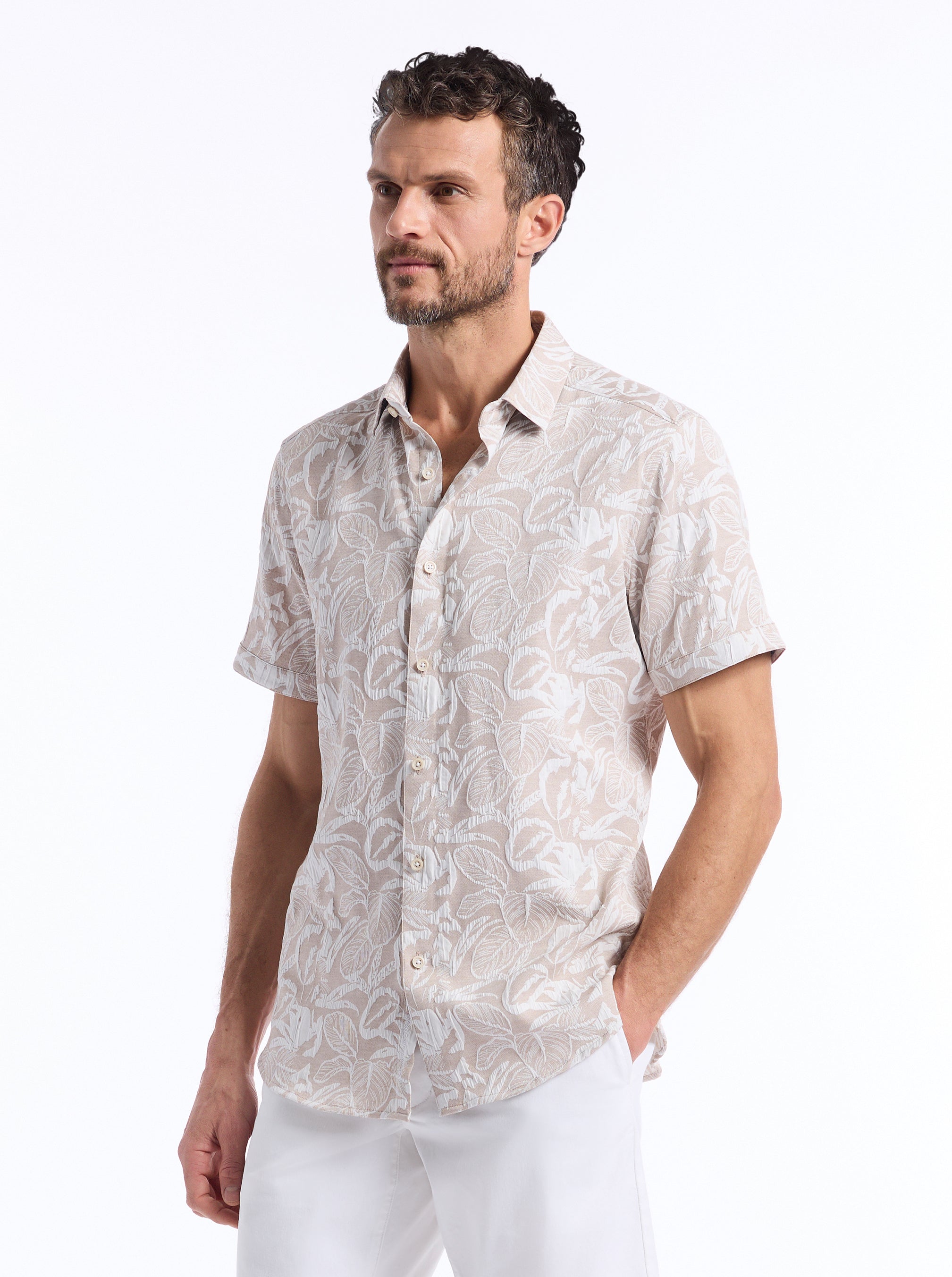 SANTA MONICA SHORT SLEEVE BUTTON DOWN SHIRT