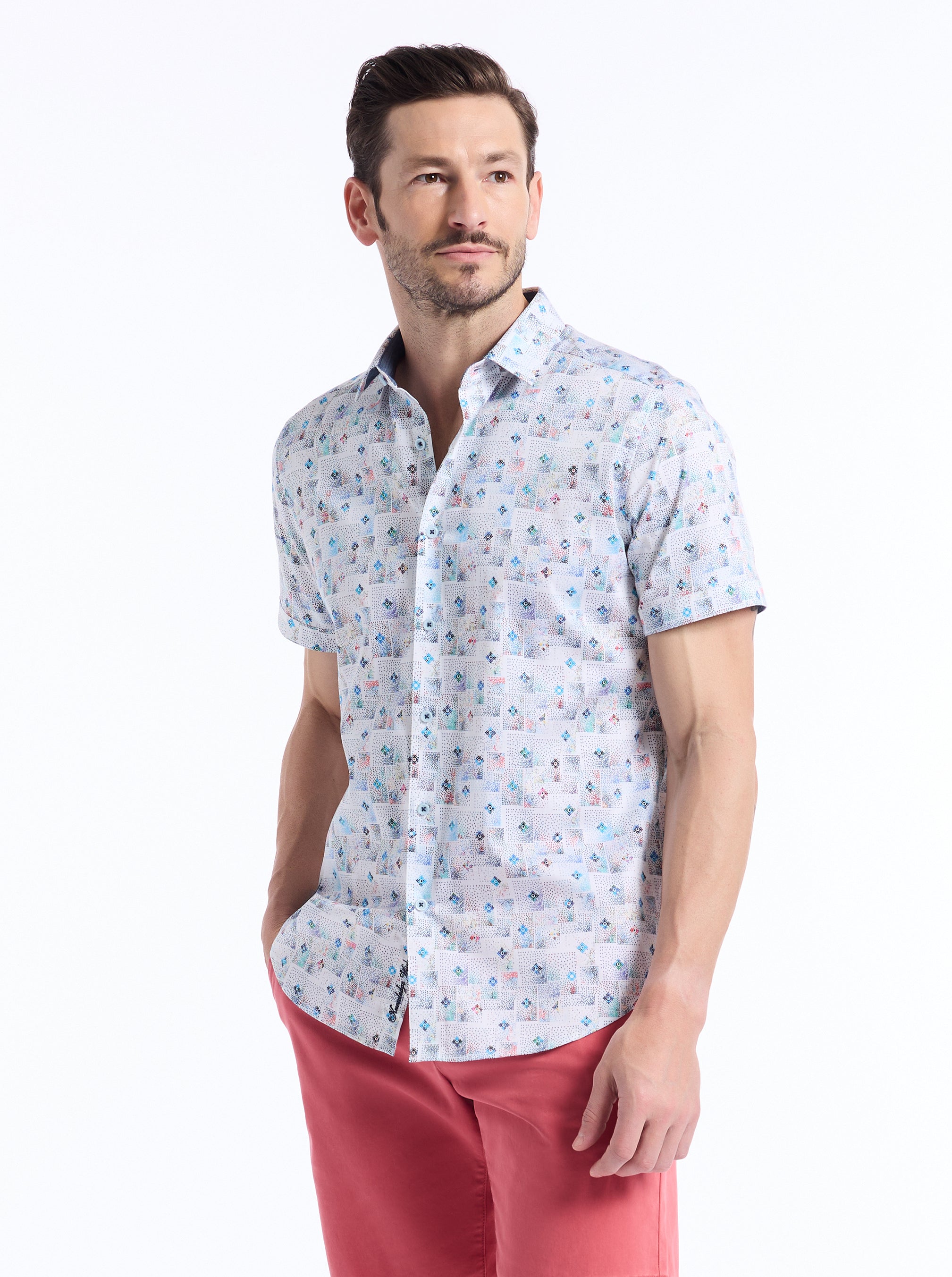 EMBARCADERO SHORT SLEEVE BUTTON DOWN SHIRT