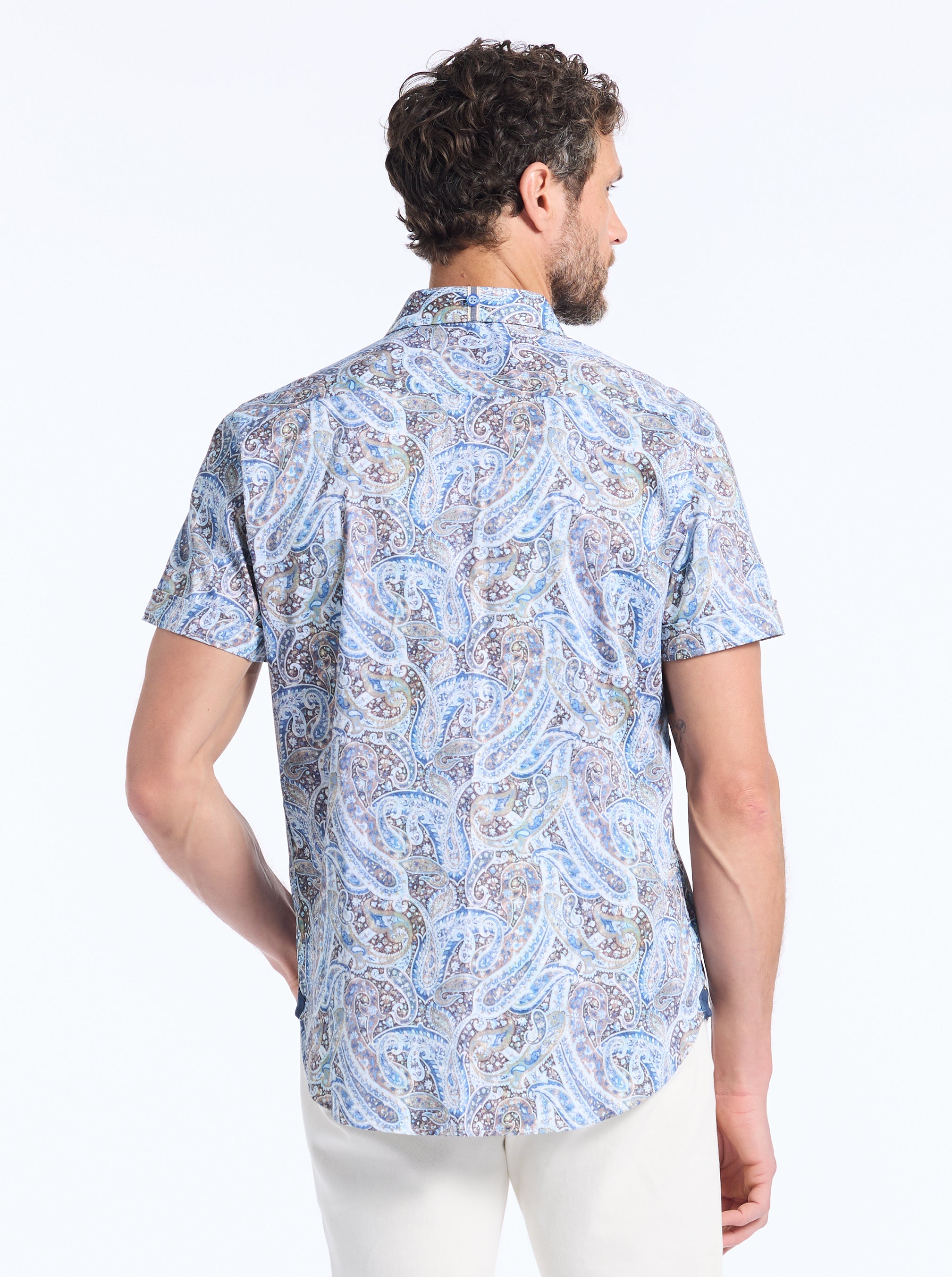 MELROSE SHORT SLEEVE BUTTON DOWN SHIRT