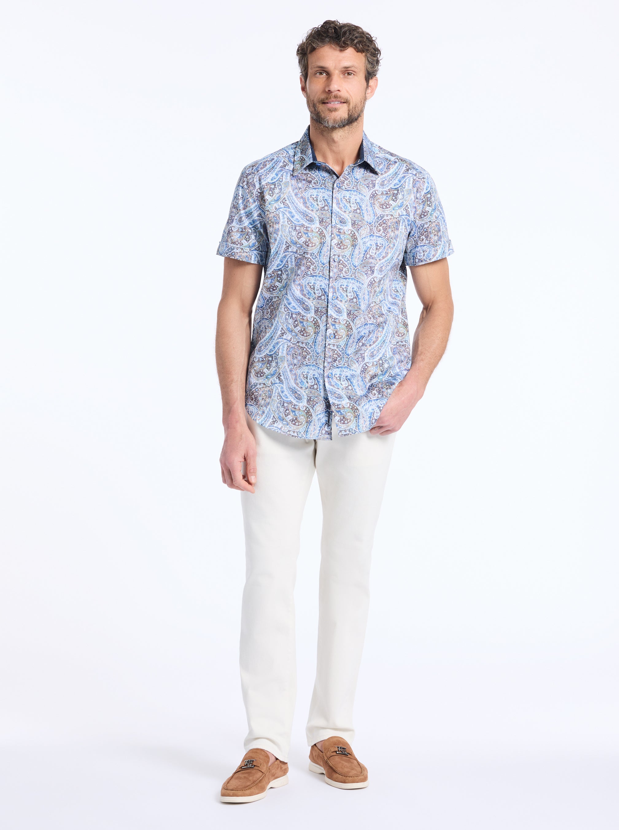 MELROSE SHORT SLEEVE BUTTON DOWN SHIRT