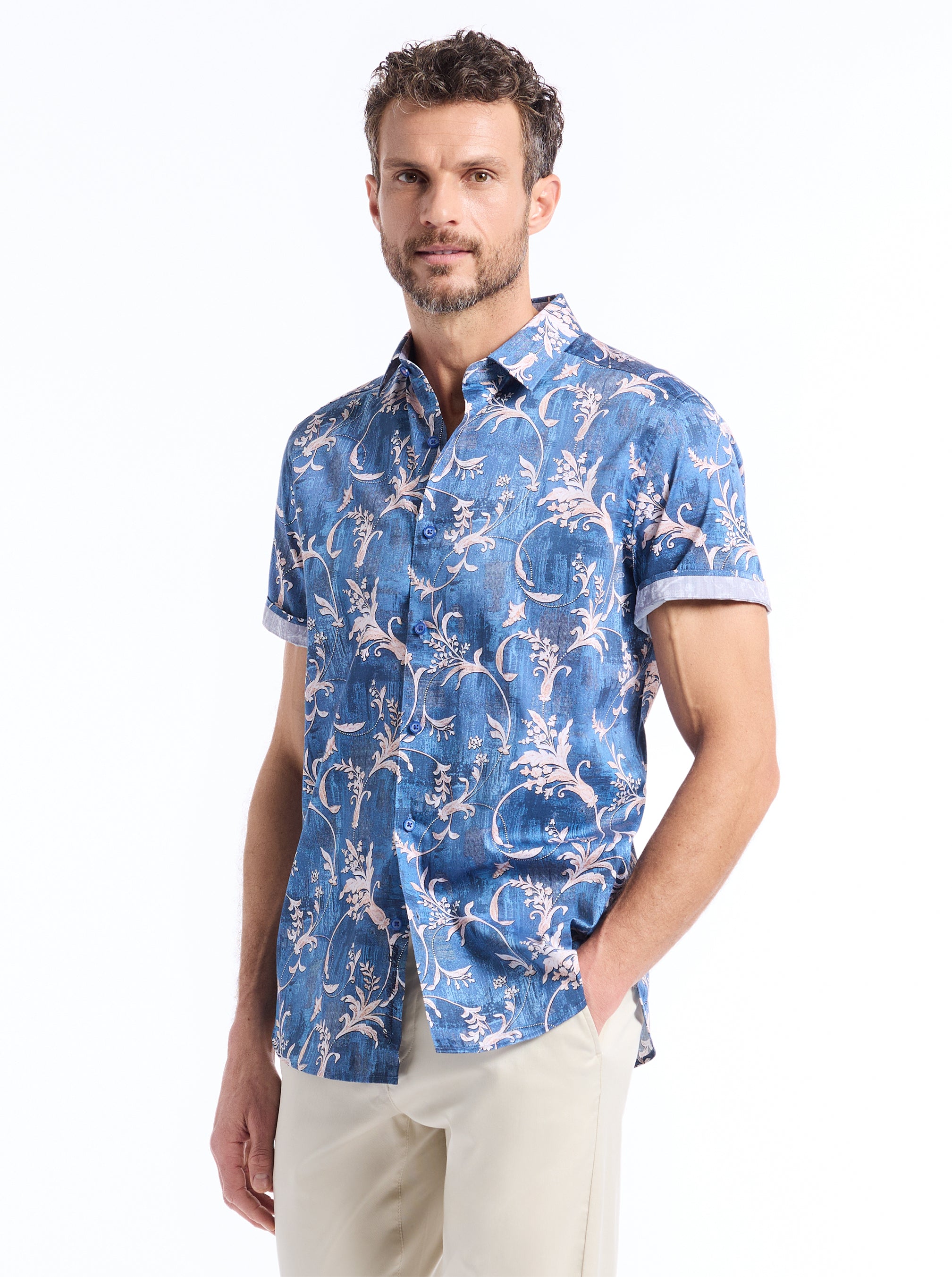 JUNIPERO SHORT SLEEVE BUTTON DOWN SHIRT BIG