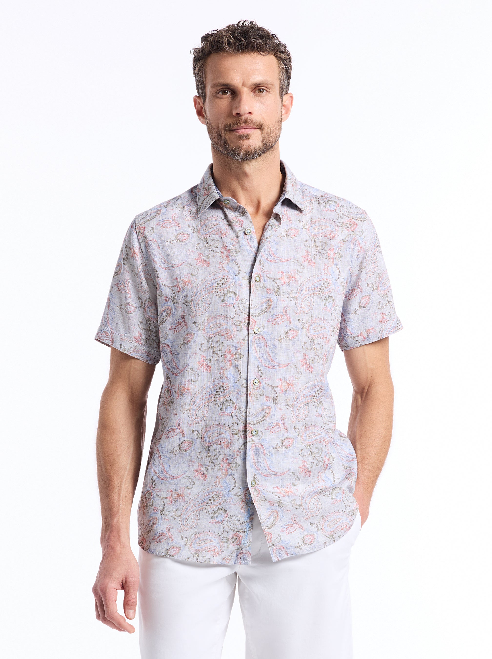 WINDSONG SHORT SLEEVE BUTTON DOWN SHIRT