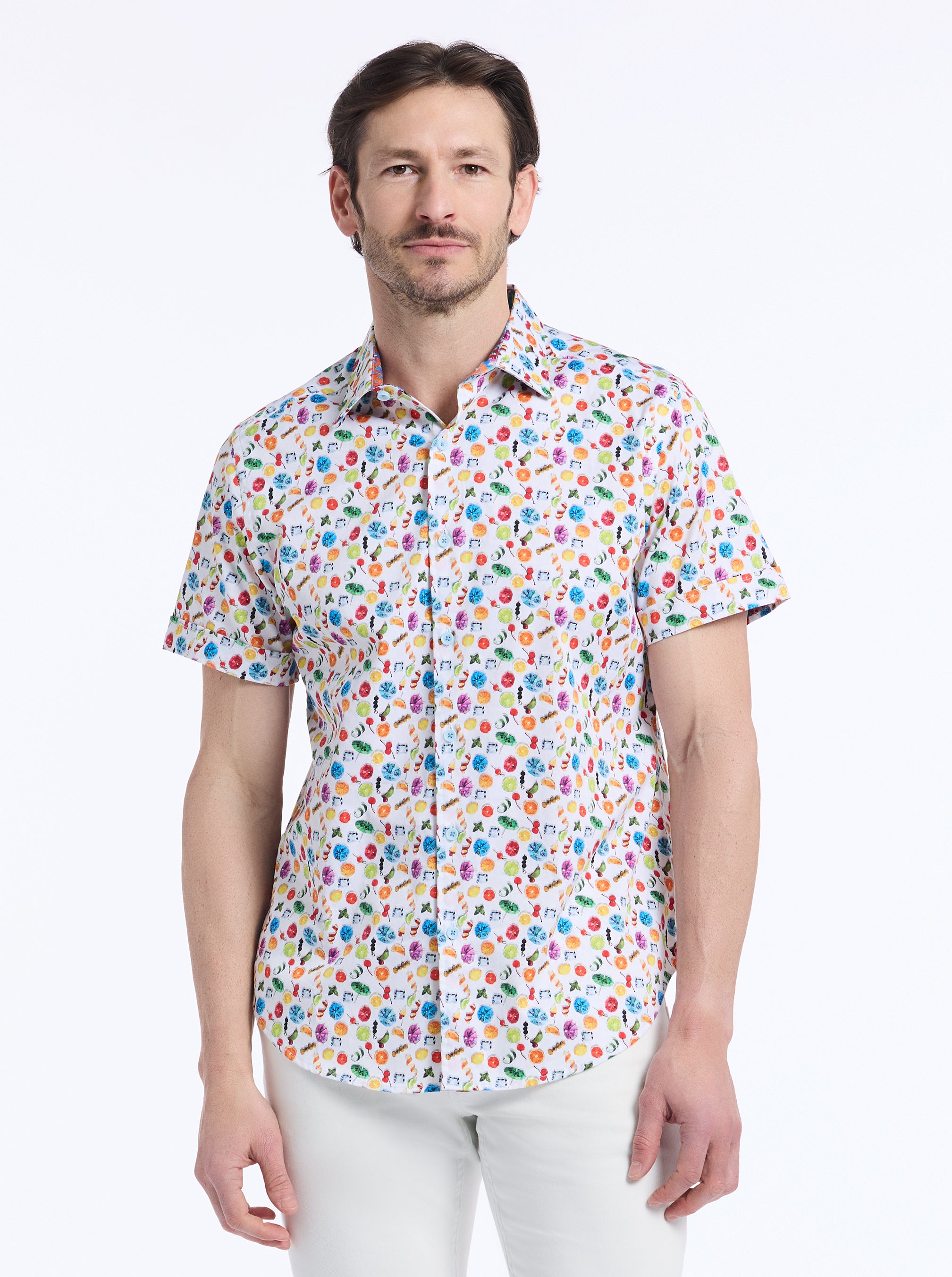 GARNISH SHORT SLEEVE BUTTON DOWN SHIRT