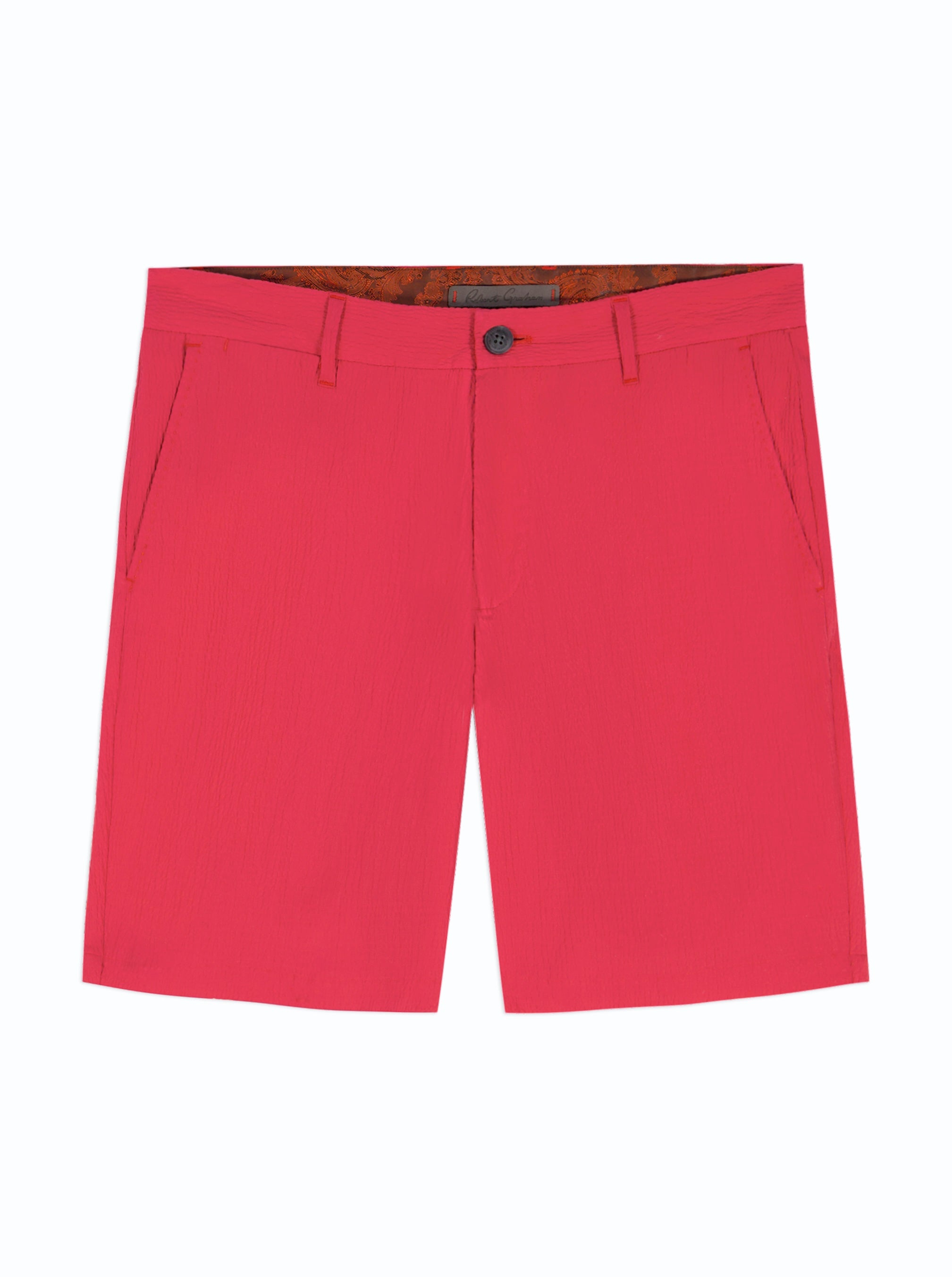 Red shorts on a white background