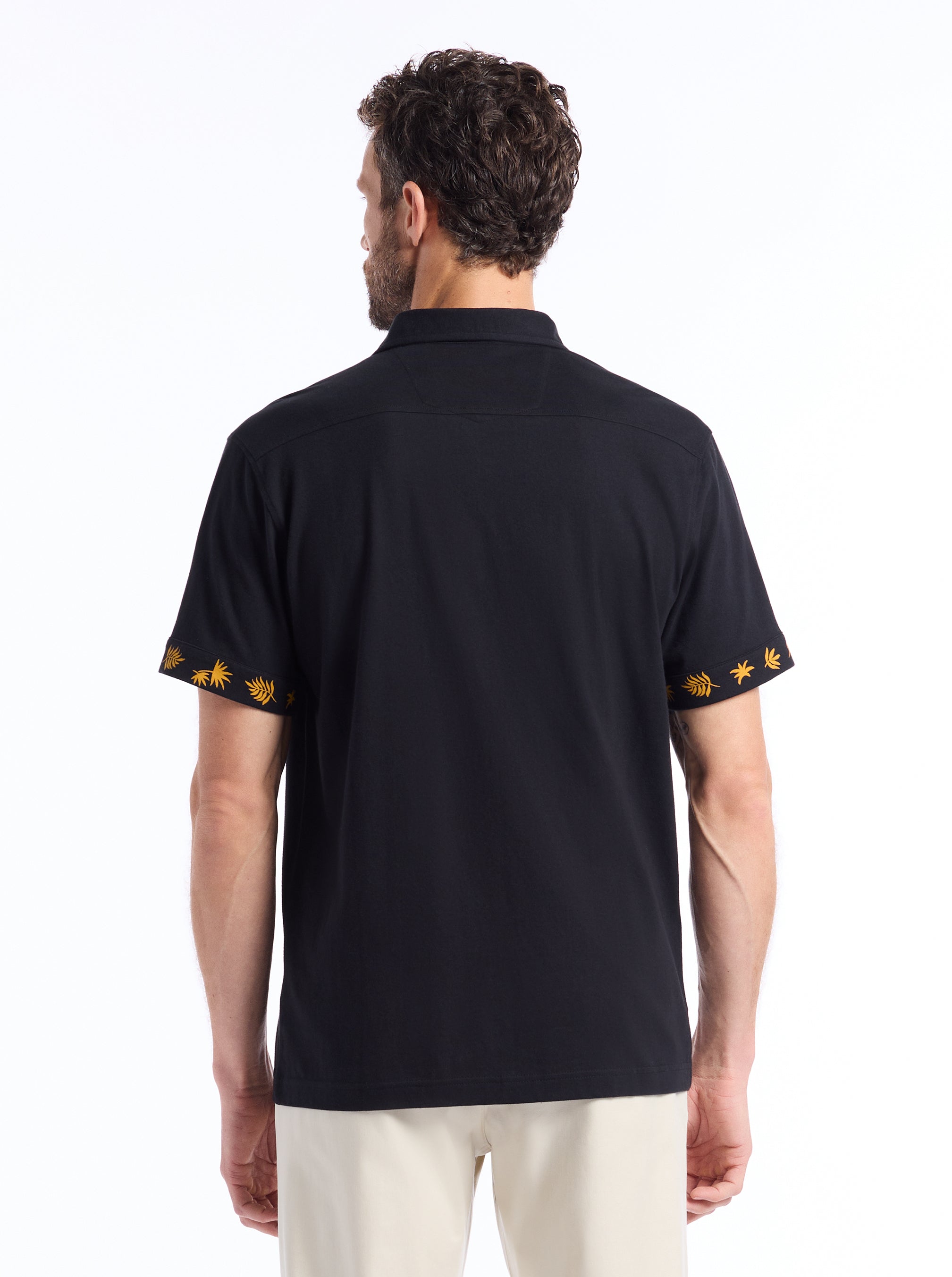 GOLDEN JUNGLE SHORT SLEEVE BUTTON DOWN SHIRT