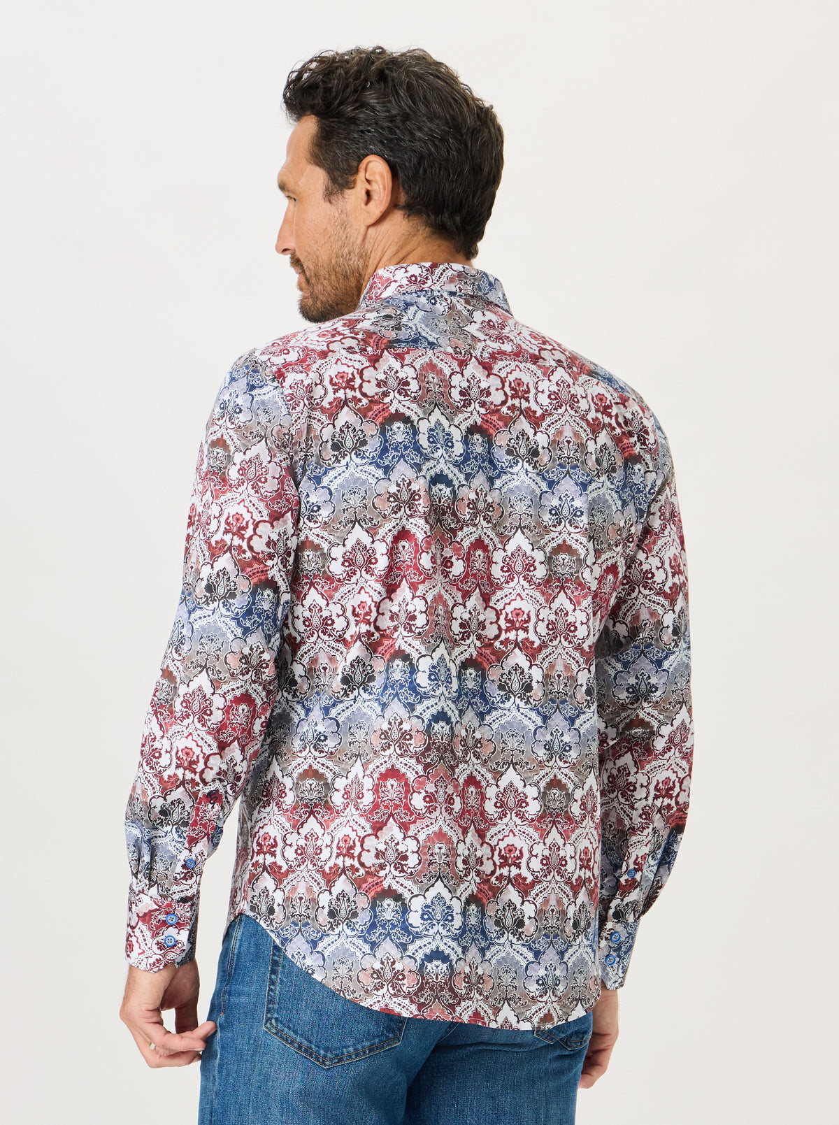 REDICOTE LONG SLEEVE BUTTON DOWN SHIRT