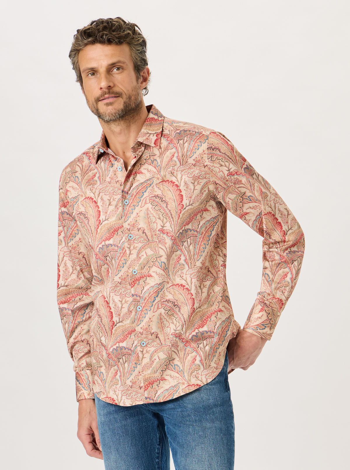 TSUKUYOMI LONG SLEEVE BUTTON DOWN SHIRT