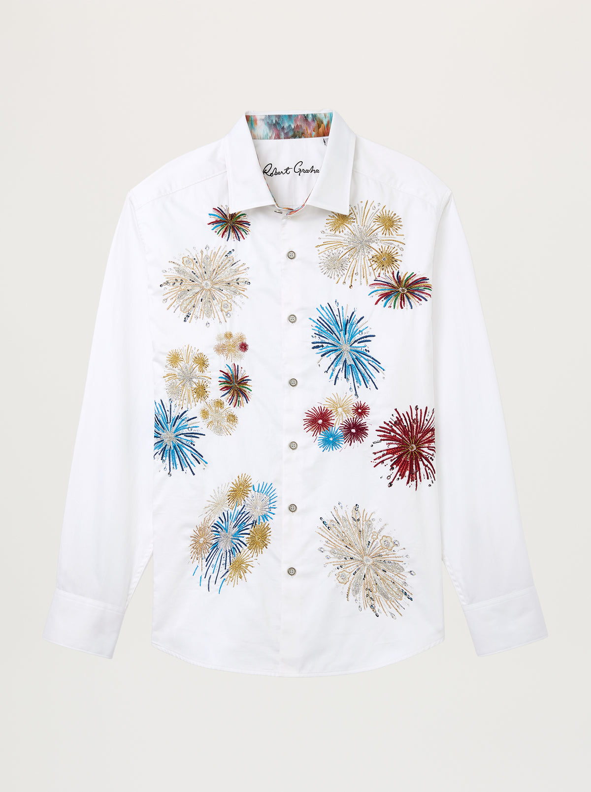 STAR SPANGLED LONG SLEEVE BUTTON DOWN SHIRT