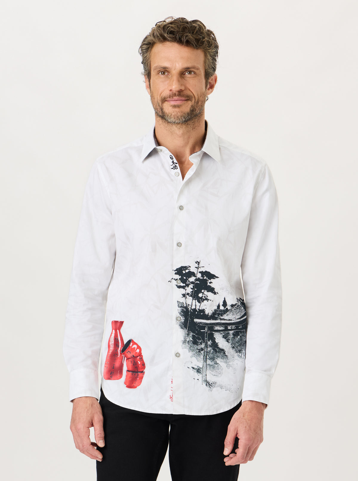 KANPAI! LONG SLEEVE BUTTON DOWN SHIRT