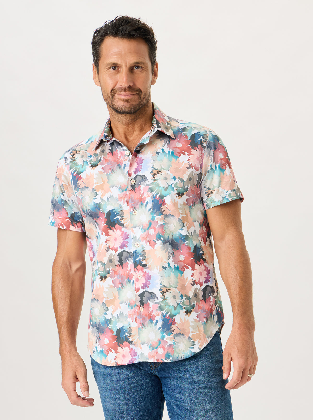 PRIMSLAND SHORT SLEEVE BUTTON DOWN SHIRT