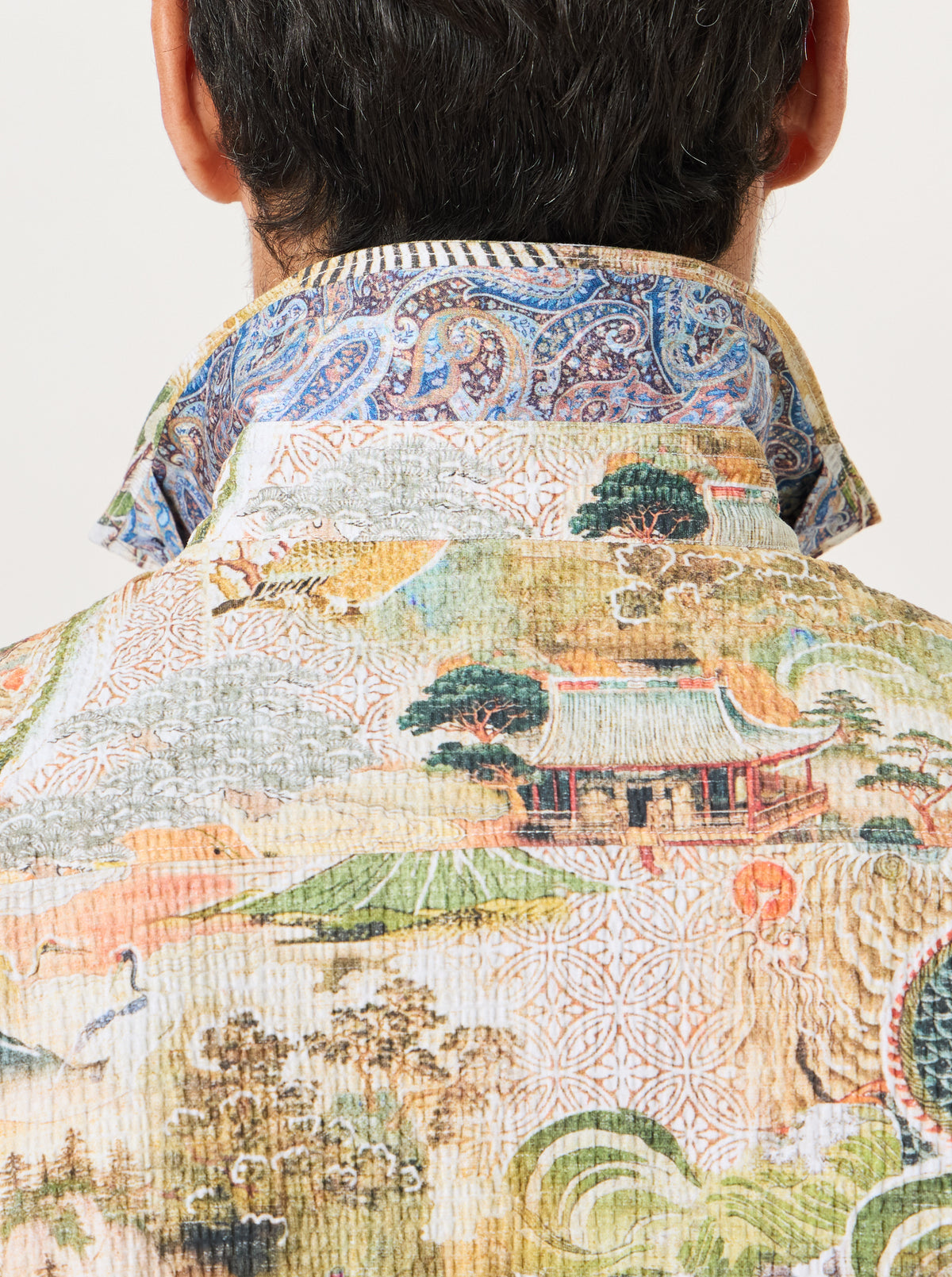 TENGU SHORT SLEEVE BUTTON DOWN SHIRT TALL