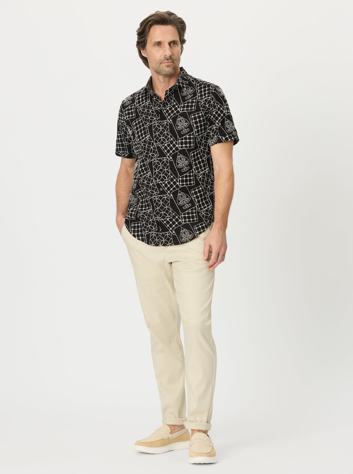 ALL ACES SHORT SLEEVE BUTTON DOWN SHIRT