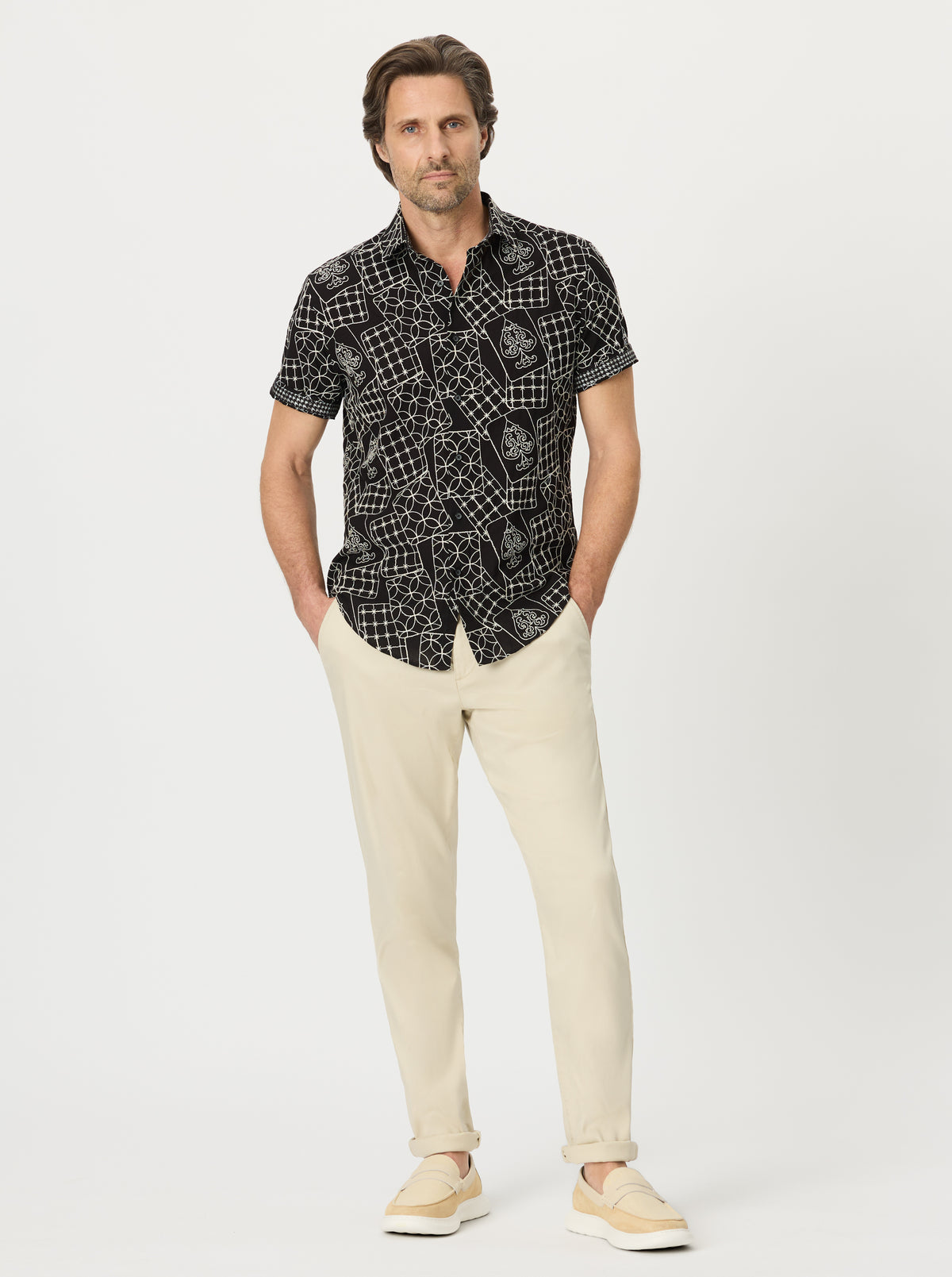 ALL ACES SHORT SLEEVE BUTTON DOWN SHIRT