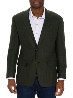 SOLID HERRINGBONE BLAZER