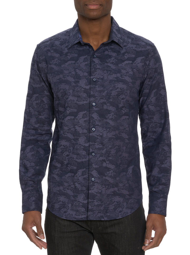 JUNK YARD LONG SLEEVE BUTTON DOWN SHIRT
