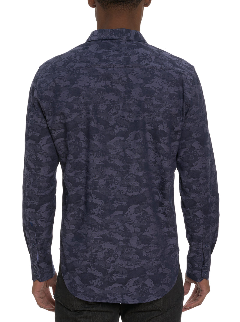 JUNK YARD LONG SLEEVE BUTTON DOWN SHIRT