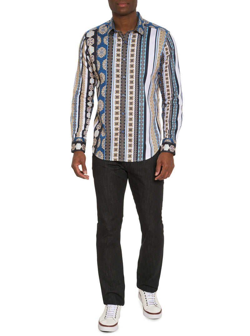 TAINO LONG SLEEVE BUTTON DOWN SHIRT