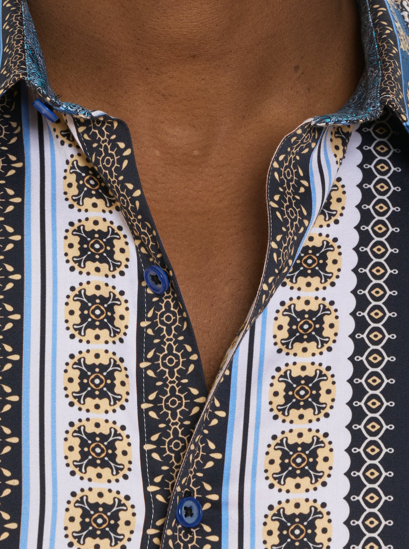 TAINO LONG SLEEVE BUTTON DOWN SHIRT