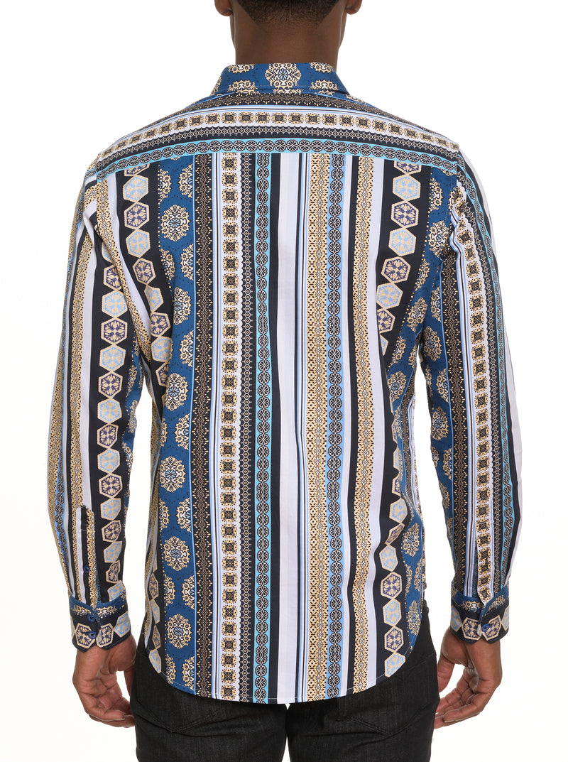 TAINO LONG SLEEVE BUTTON DOWN SHIRT