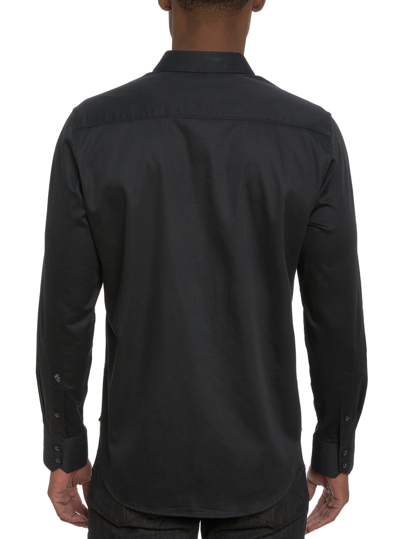 MAN CAVE LONG SLEEVE BUTTON DOWN SHIRT BIG
