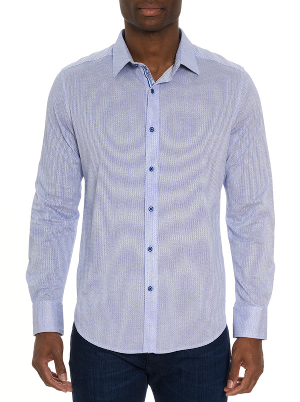 PIRLO MOTION LONG SLEEVE KNIT BUTTON DOWN SHIRT