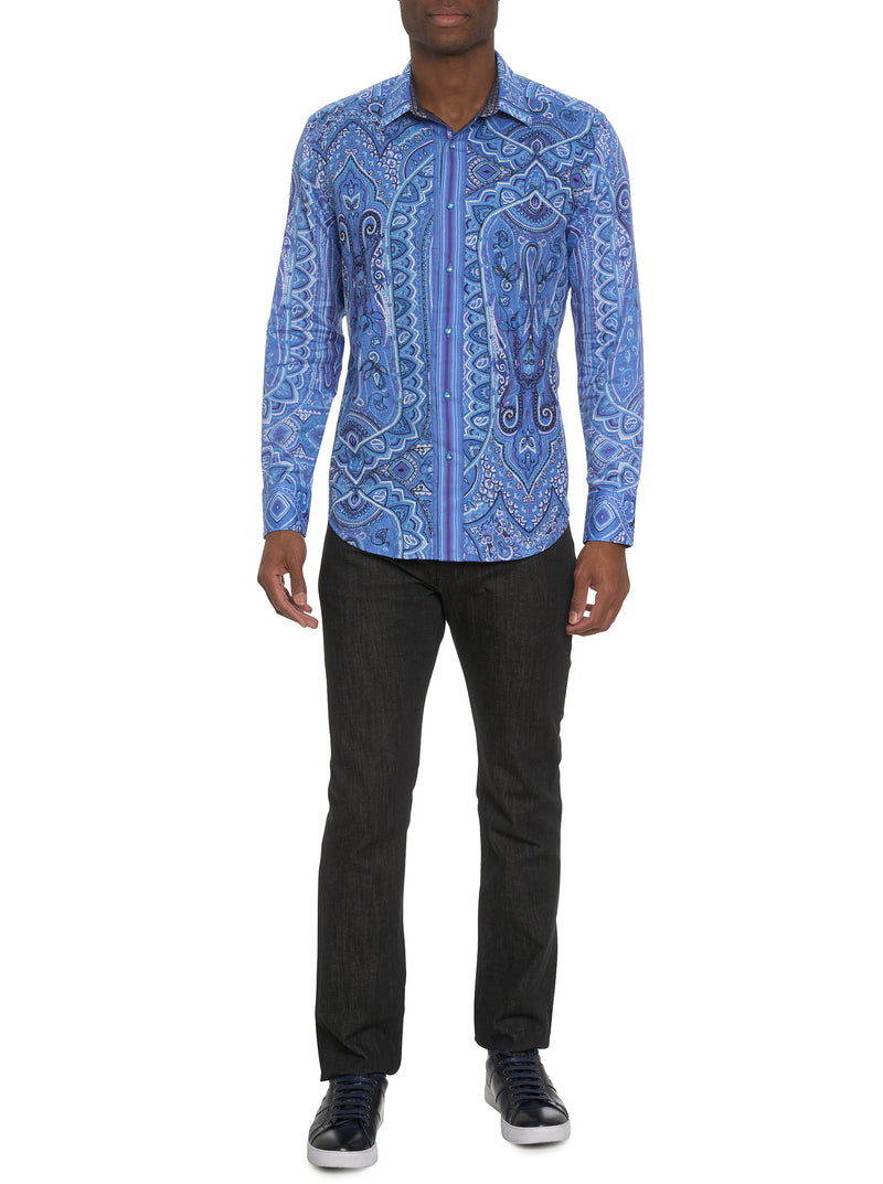 LIMITED EDITION SINGING THE BLUES LONG SLEEVE BUTTON DOWN SHIRT
