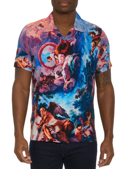 PALAZZO SHORT SLEEVE BUTTON DOWN SHIRT