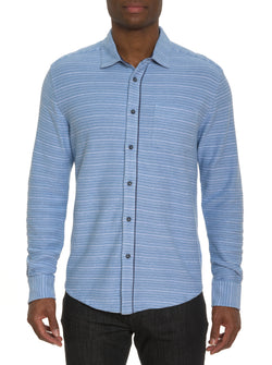 ADLER LONG SLEEVE BUTTON FRONT KNIT SHIRT