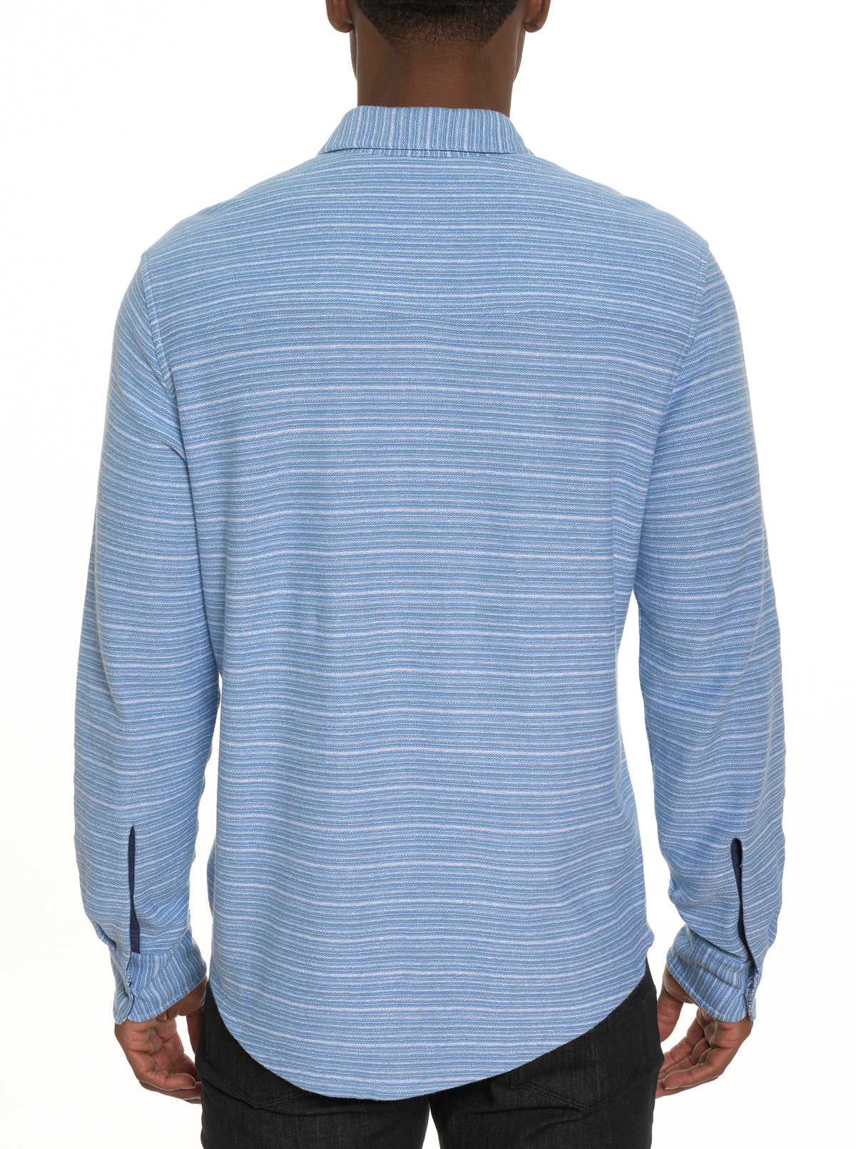 ADLER LONG SLEEVE BUTTON FRONT KNIT SHIRT