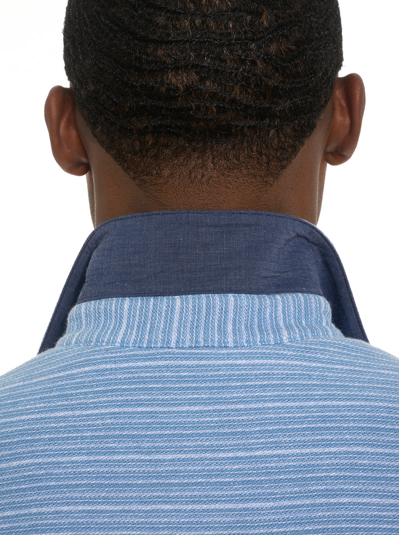 ADLER LONG SLEEVE BUTTON FRONT KNIT SHIRT