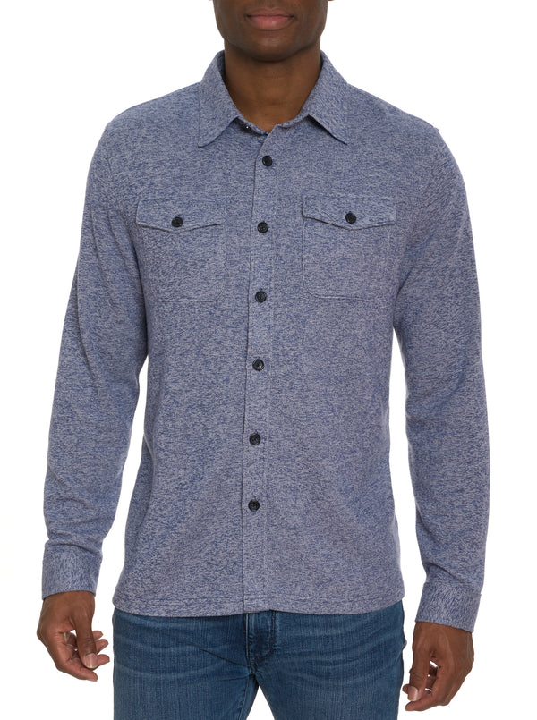 ORTIS LONG SLEEVE BUTTON FRONT KNIT SHIRT