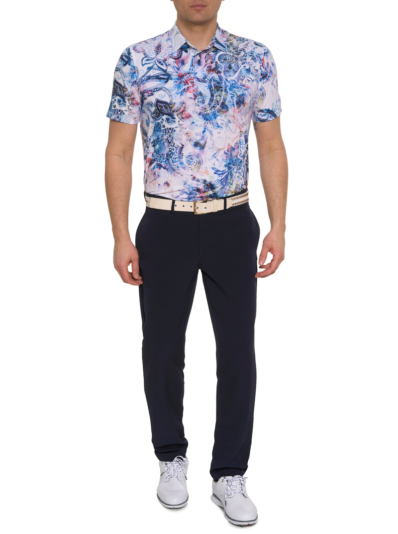 AURORA PAISLEY PERFORMANCE POLO