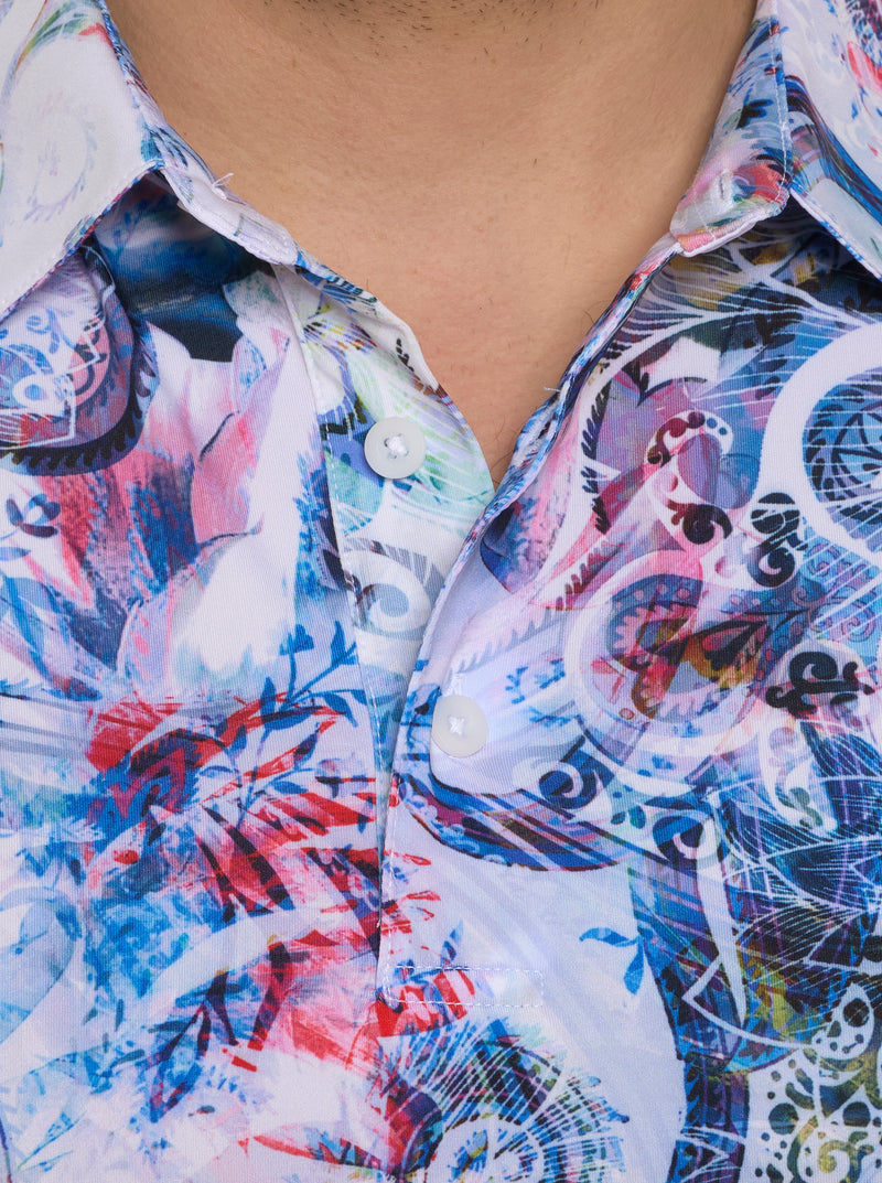 AURORA PAISLEY PERFORMANCE POLO
