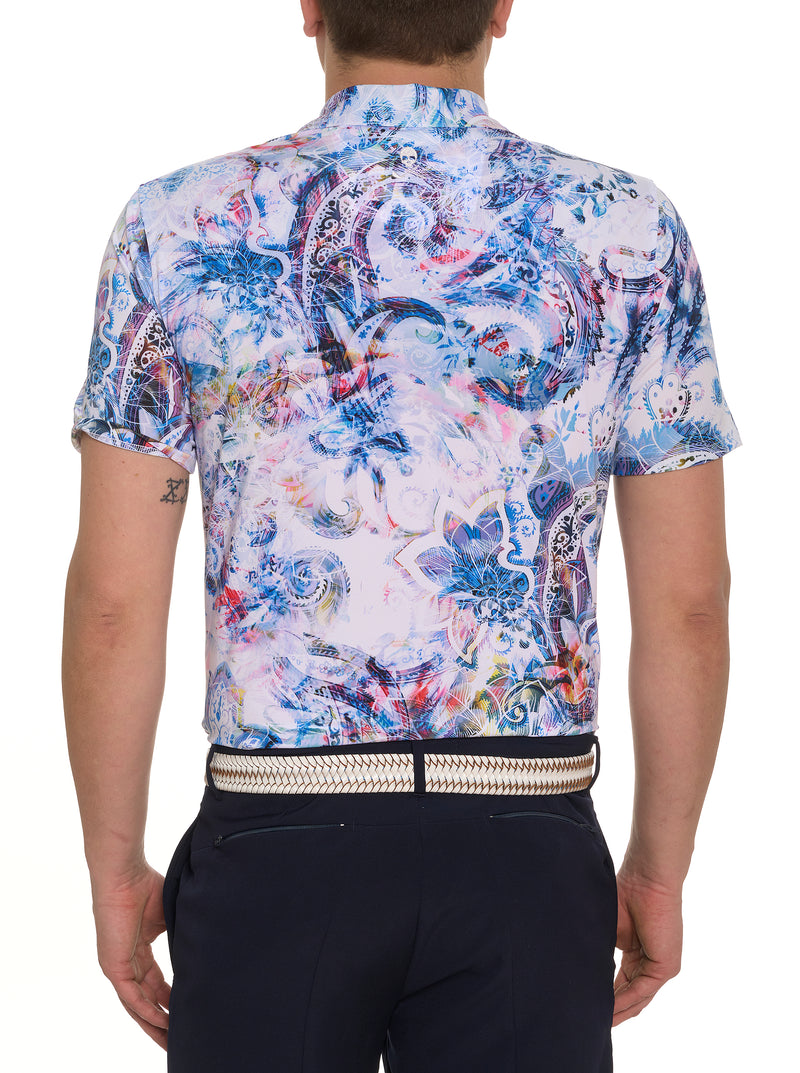 AURORA PAISLEY PERFORMANCE POLO