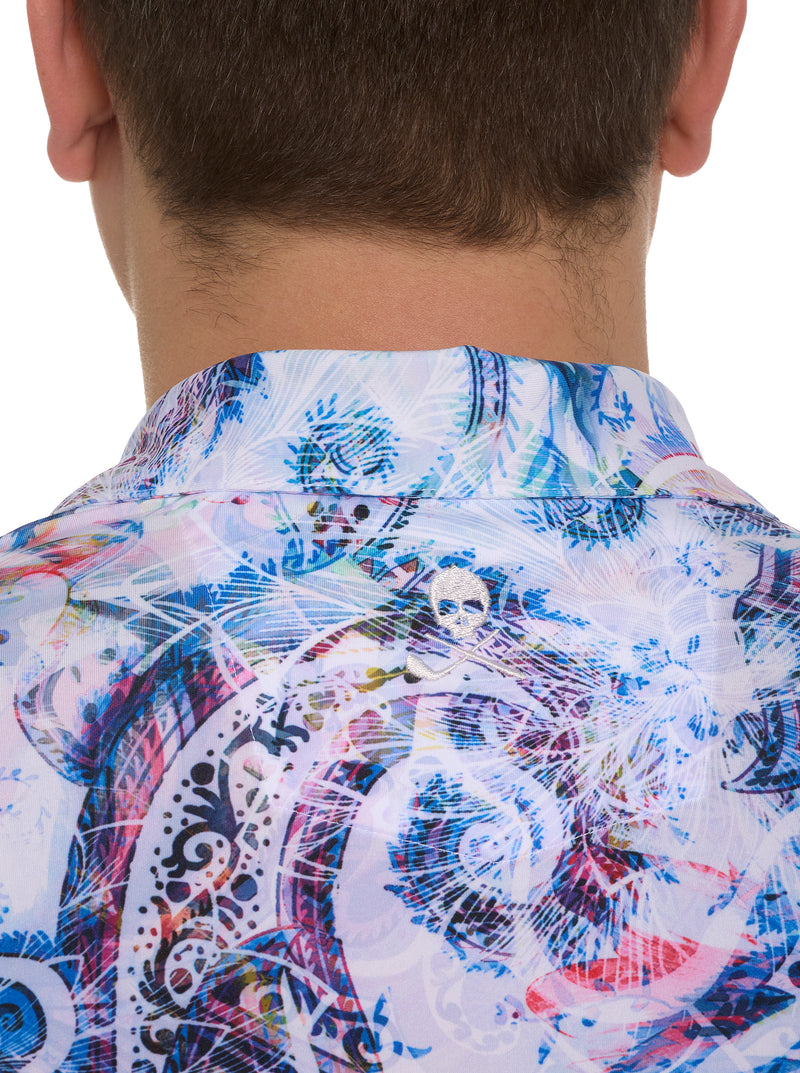 AURORA PAISLEY PERFORMANCE POLO