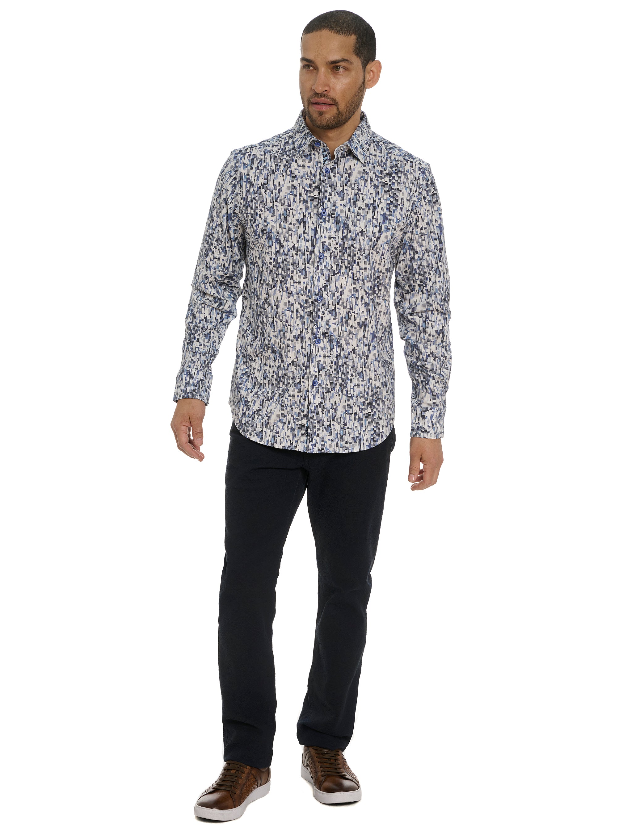 FRAGMENT LONG SLEEVE BUTTON DOWN SHIRT TALL