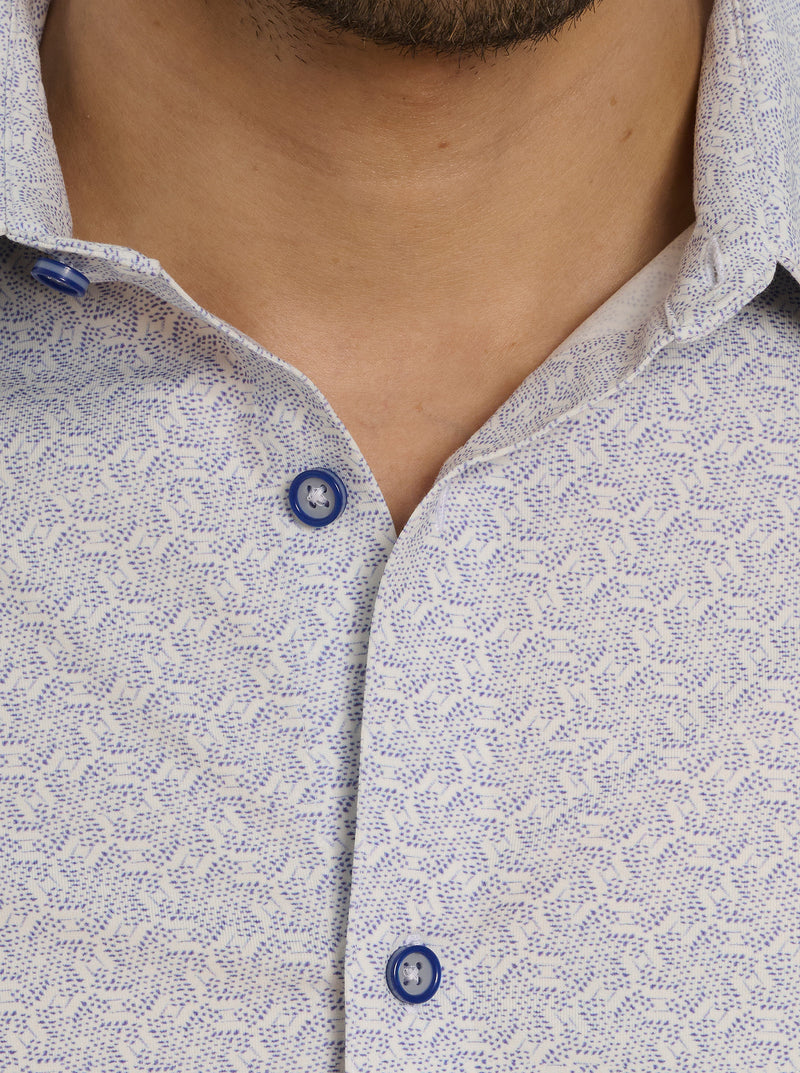 ASTERISK LONG SLEEVE BUTTON DOWN SHIRT