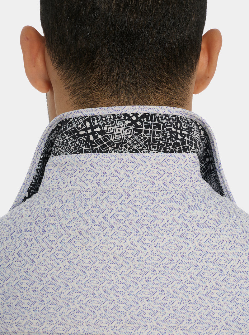 ASTERISK LONG SLEEVE BUTTON DOWN SHIRT