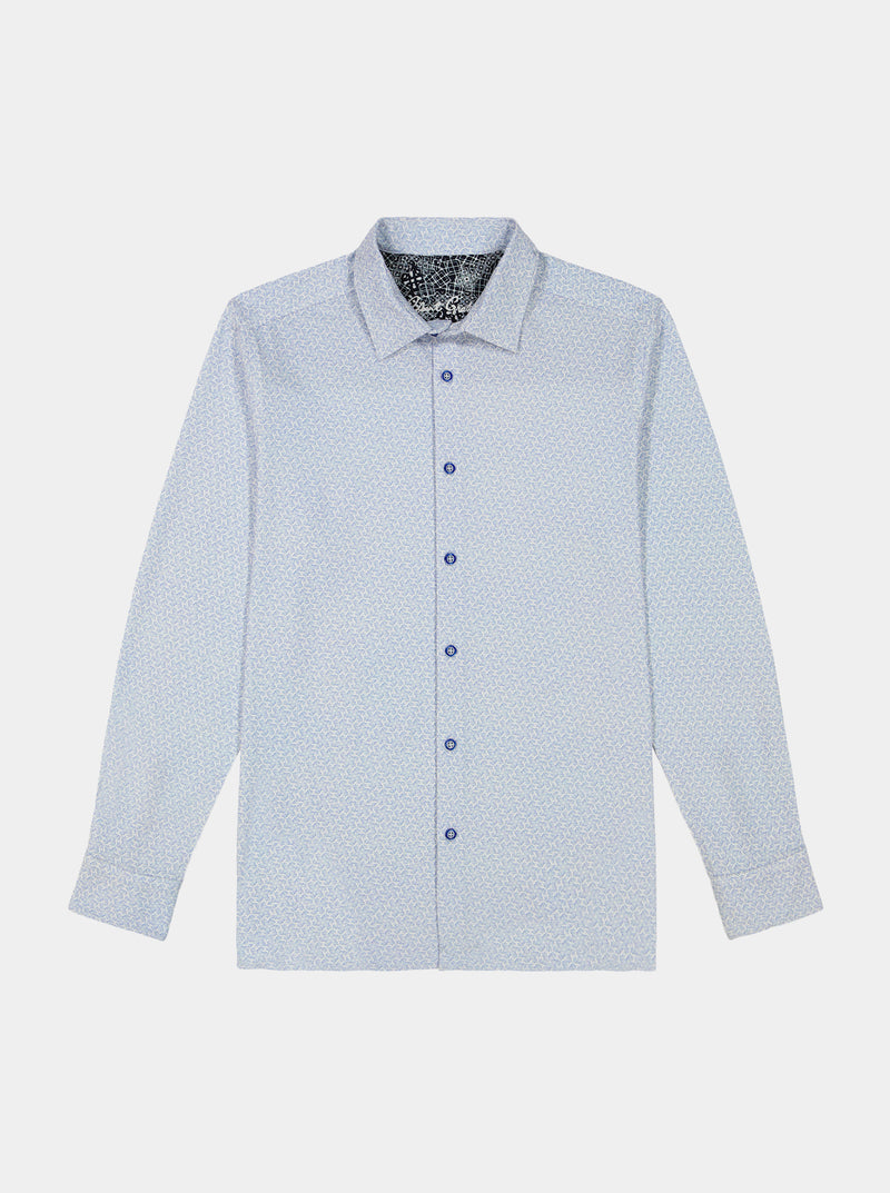 ASTERISK LONG SLEEVE BUTTON DOWN SHIRT