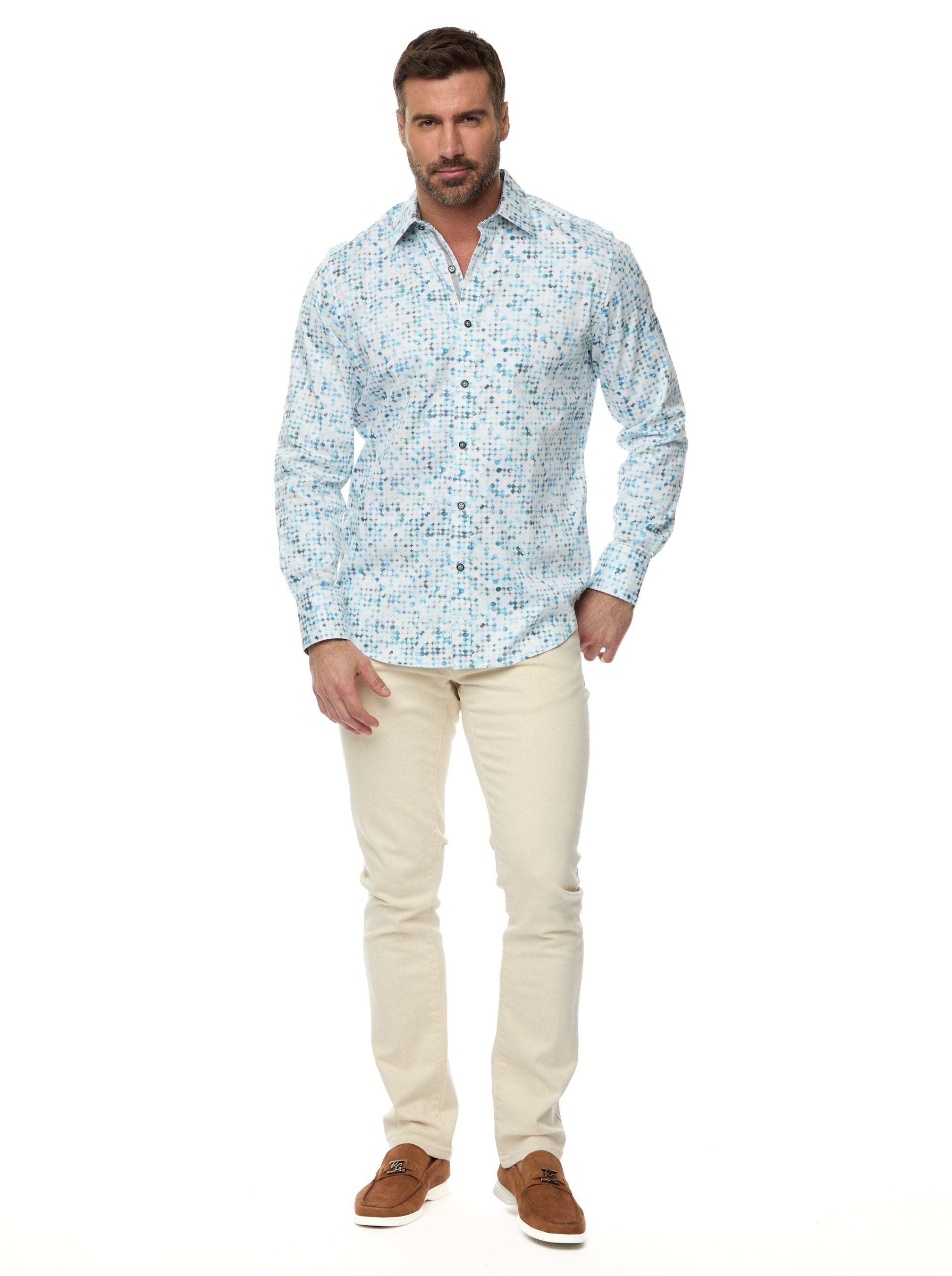 BARRAZA LONG SLEEVE BUTTON DOWN SHIRT BIG