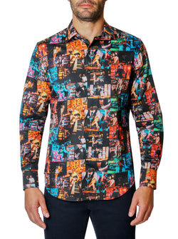 NOVAK LONG SLEEVE BUTTON DOWN SHIRT