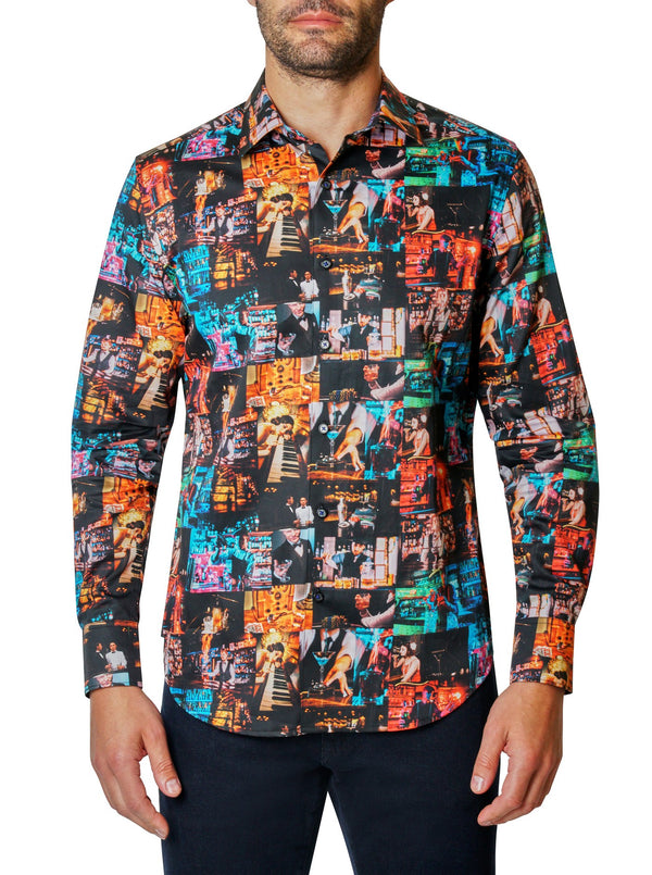 NOVAK LONG SLEEVE BUTTON DOWN SHIRT