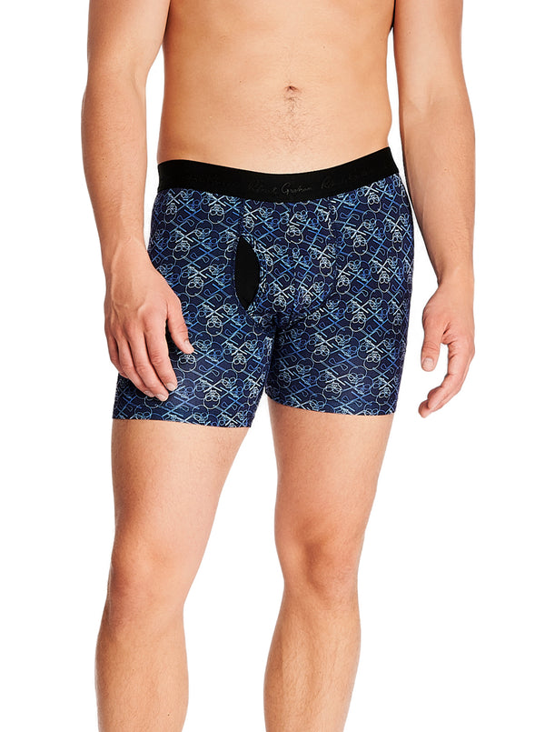 BLUE SKULL BOXER