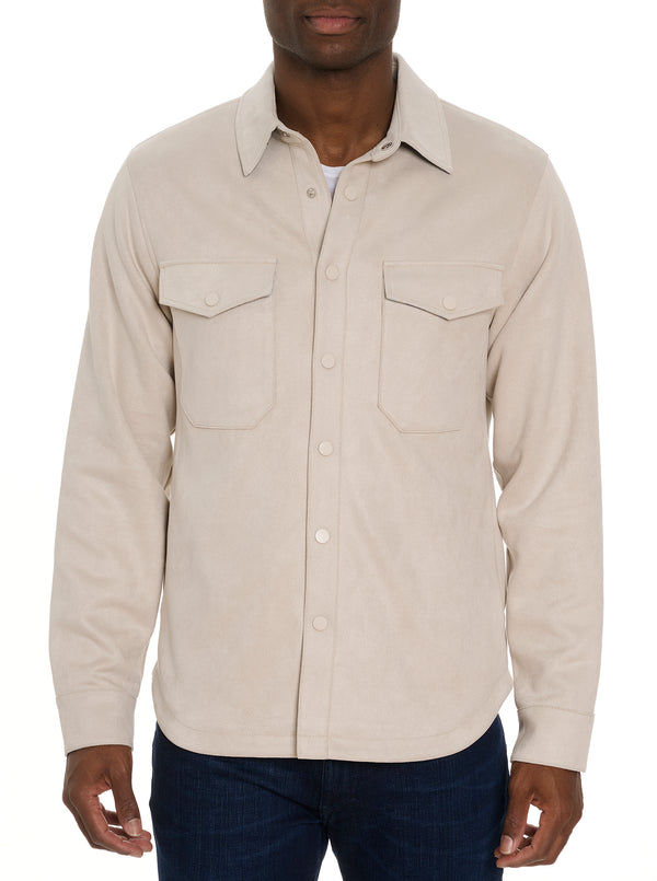 SUEDE SHIRT JACKET