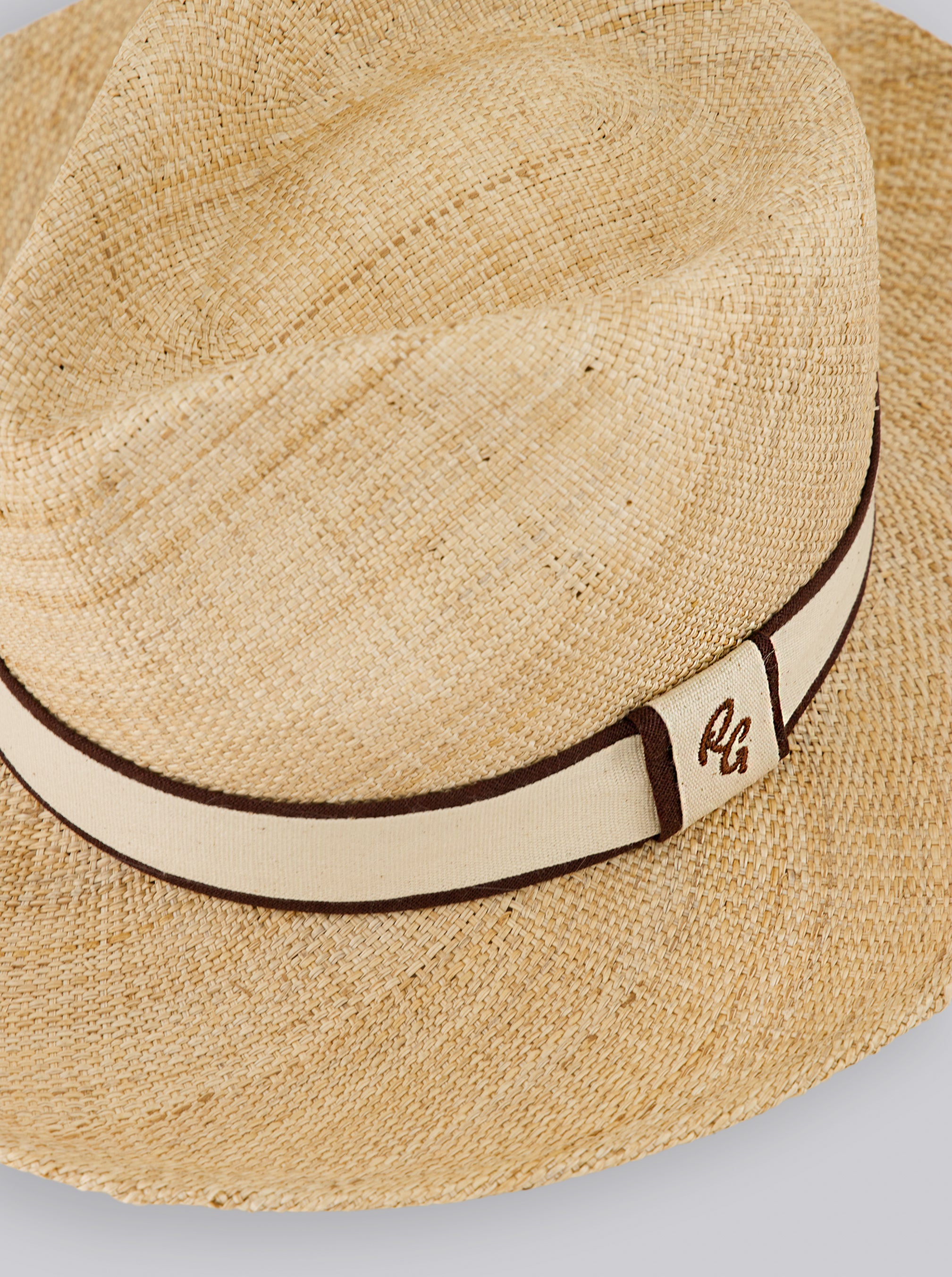 WOVEN STRAW FEDORA